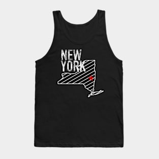 New York - White Design Tank Top